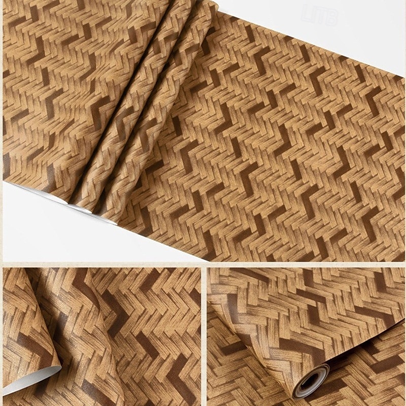 1 Roll Imitation Grass Cloth Wallpaper Woven Bamboo Rattan Wall Covering Hotel Restaurant Store Wall Decoration Ceiling Non Self-Adhesive 950x53cm/374x20.87inch 2025 - $39.99 –P4