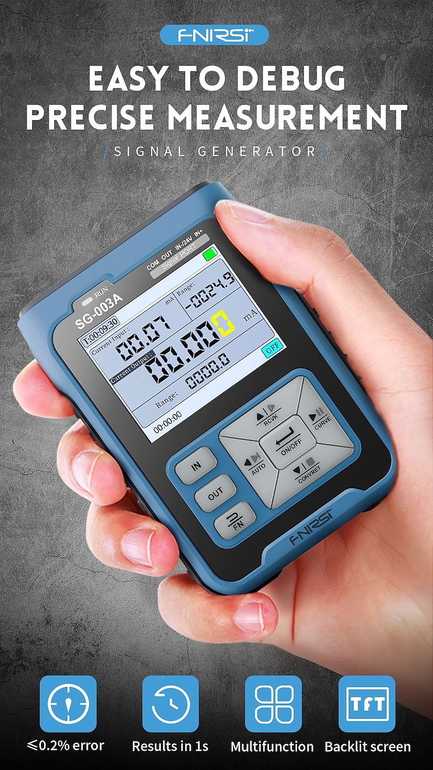 Generador de señal de corriente multifunción digital 0-10v simulador de voltaje de corriente ajustable generador de señal 4-20ma portátil 2025 - $159.99 –P1
