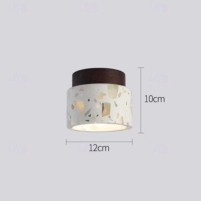 Stropní svítidlo do uličky ve stylu wabi-sabi bílé mramorové stropní svítidlo stropní lustr polozapuštěné stropní svítidlo 85-265v 2025 - $57.99 –P2