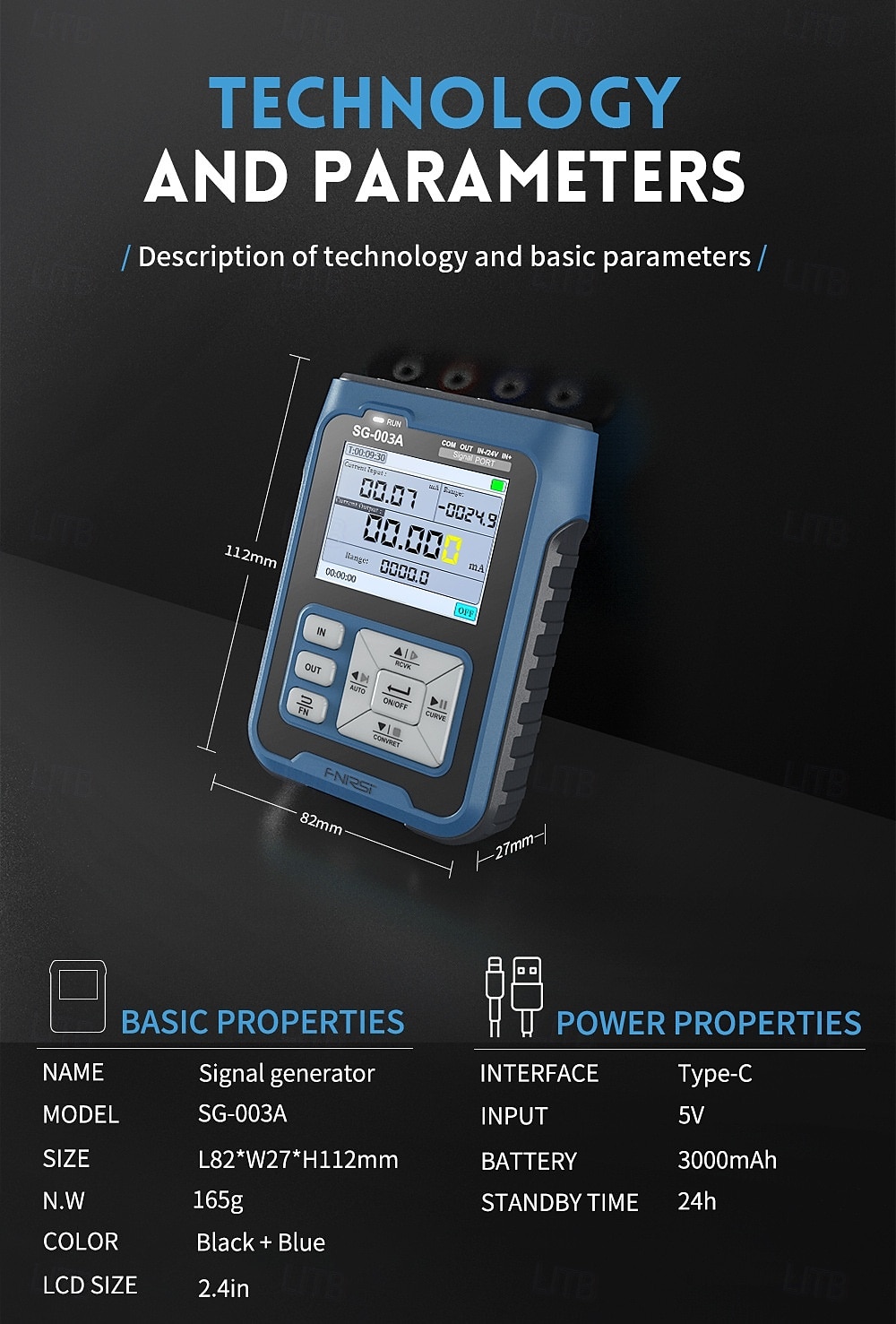 Generador de señal de corriente multifunción digital 0-10v simulador de voltaje de corriente ajustable generador de señal 4-20ma portátil 2025 - $159.99 –P11