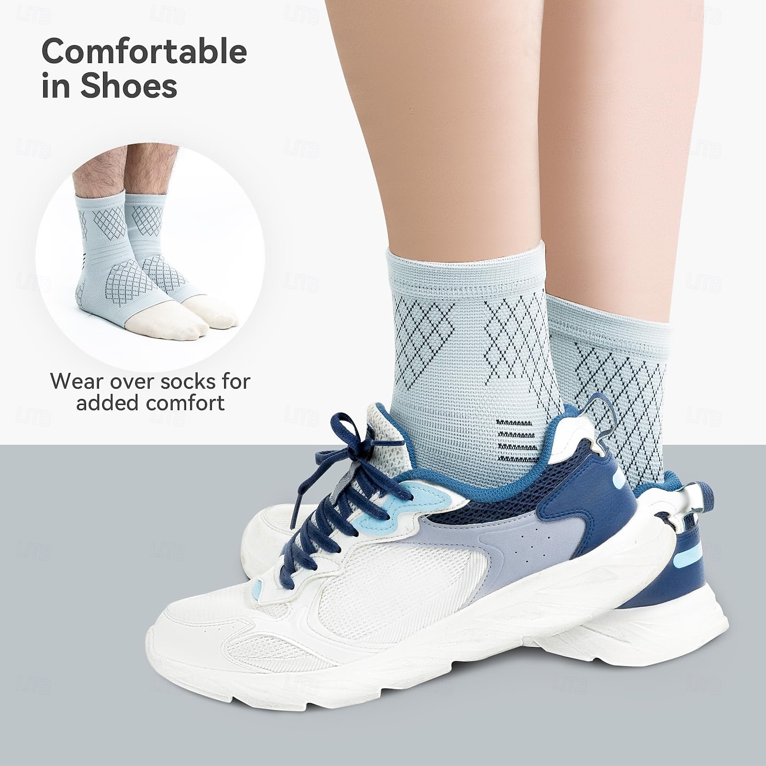 Ankle Brace for Sprained Ankle, Arch Support Compression Sleeve Socks for Women Men, Achilles Tendonitis Brace Wraps for Plantar Fasciitis, Foot Swelling Relief 1PC 2026 - $7.49 –P6