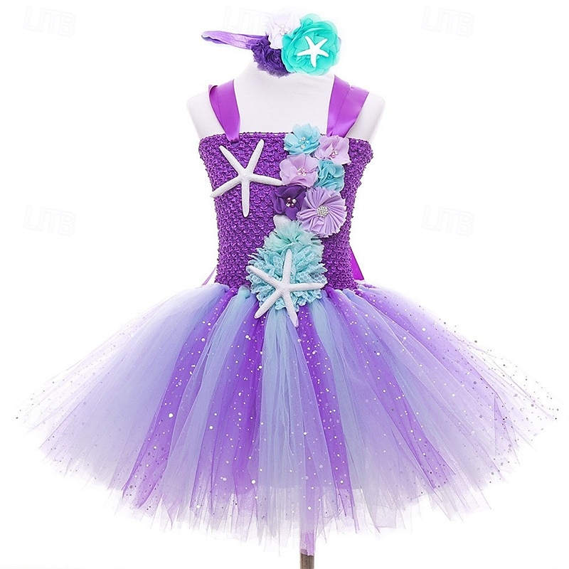 Book Week 2026 Kids Girls' Party Dress Rainbow Flower Sleeveless Performance Birthday Beautiful Sweet Knee-length Party Dress Swing Dress A Line Dress Summer 4-12 Years Pink Purple Light Blue 2026 - $31.99 –P5