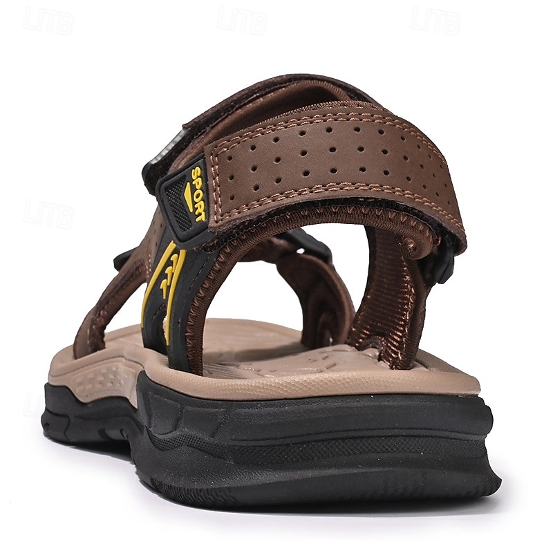 sandali sportivi da uomo marroni per l'esterno con cinturini regolabili e suola antiscivolo - comode scarpe estive per escursioni, spiaggia e abbigliamento casual del 2025 a $54.99 –P5
