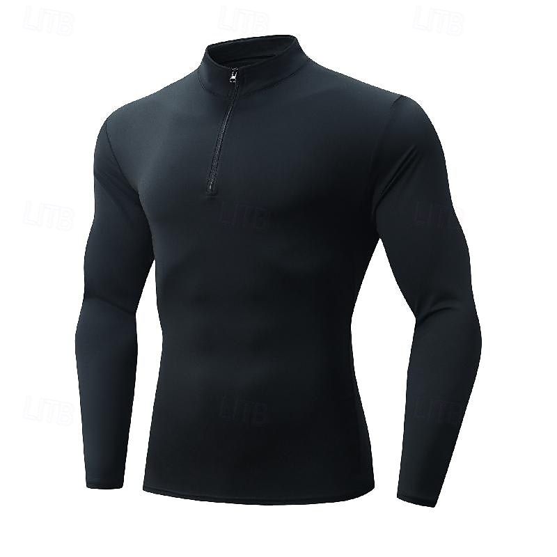 Men's Polo Shirts Golf Polos Shirts Formal Casual Quarter Zip Long Sleeve Fashion Comfortable Solid Color Zip Up Quick Dry Summer Spring Fall Black White Polo Shirts 2025 - $18.99 –P5