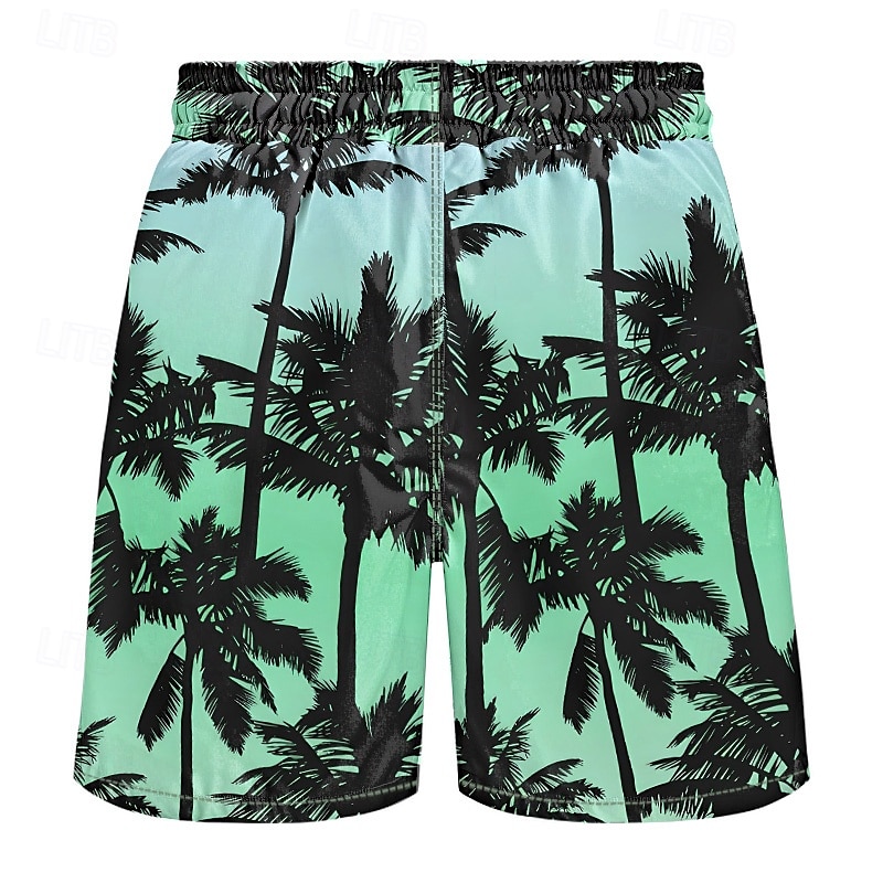 Homens Coqueiro Cor gradiente Calção Justo de Natação Shorts de Natação Bermuda de Surf Cintura Média Roupa de rua Havaiana Casual Diário Feriado Bolsos Com Cordão Cintura elástica Designer Roupa de 2025 por $19.99 –P6