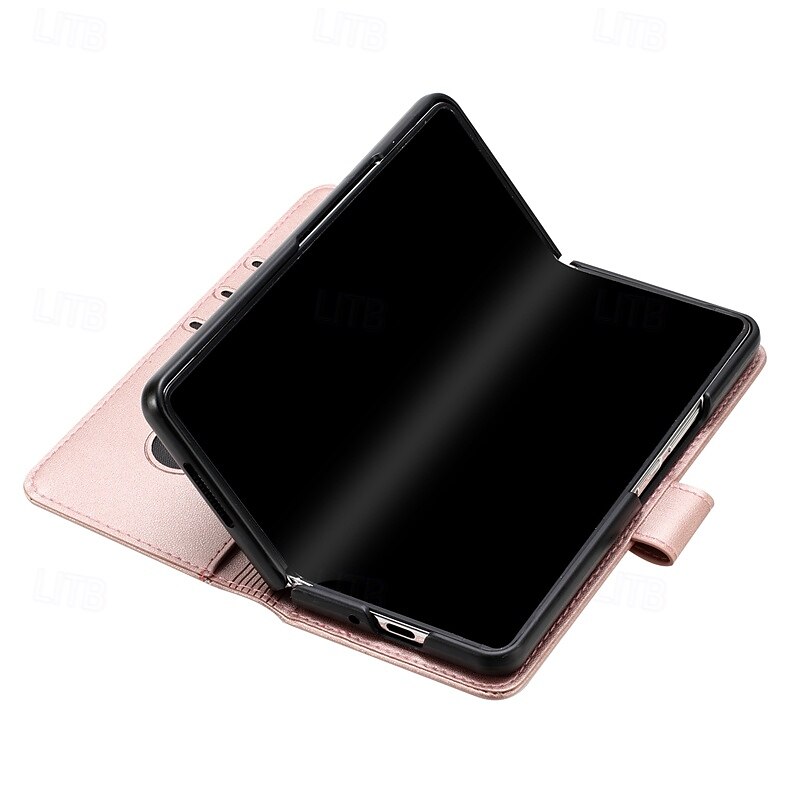 2025年 電話 ケース 用途 サムスンのギャラクシー Zフォールド6 Z Fold 5 Z Fold 4 Z Fold 3 バックカバー カード挿入口 耐衝撃 レトロ風 TPU PUレザー コレクション – $16.99 –P12
