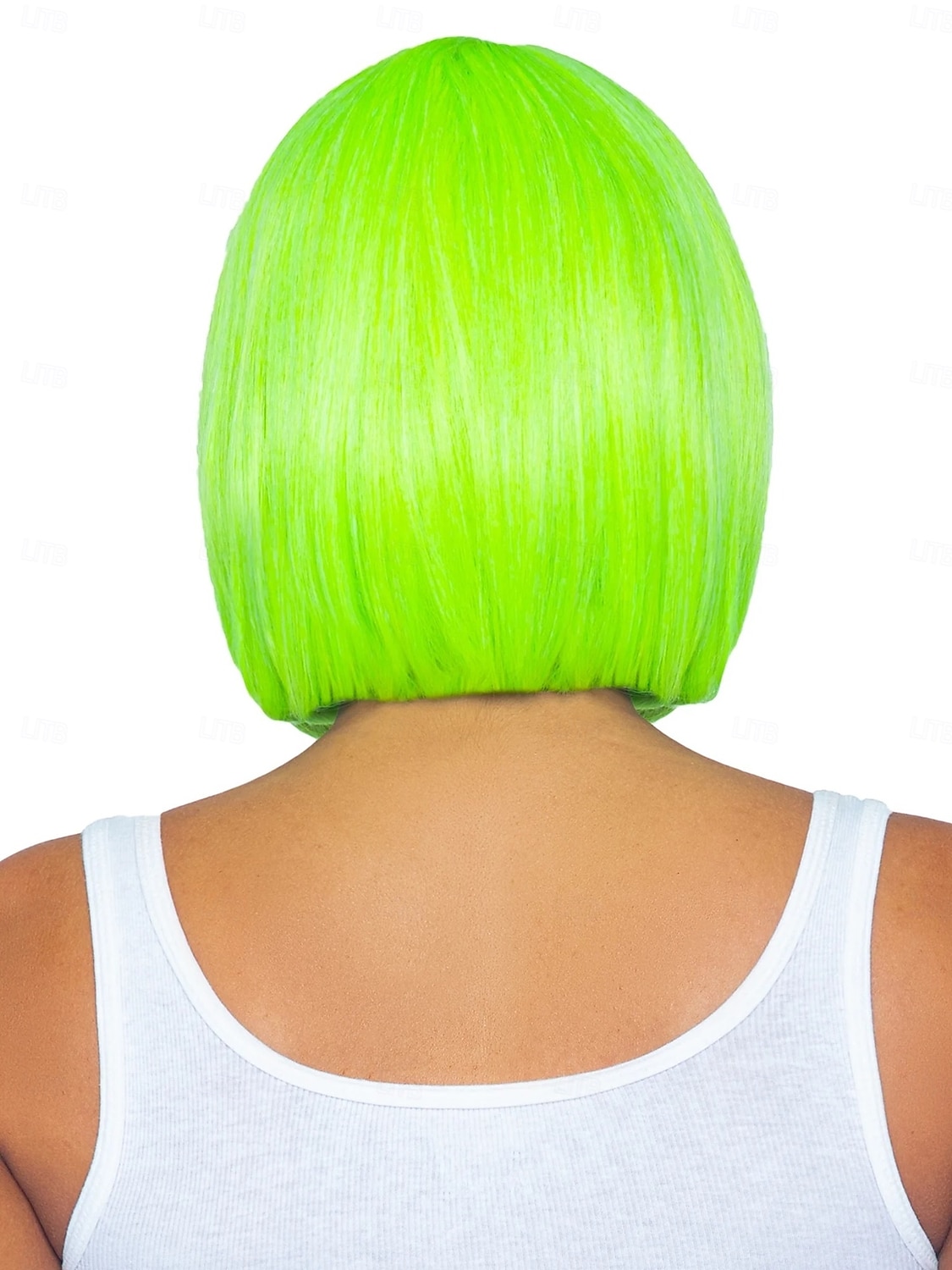 kvinners 12 tommers neon kort bob parykk for carvinal 2025 - $27.99 –P2