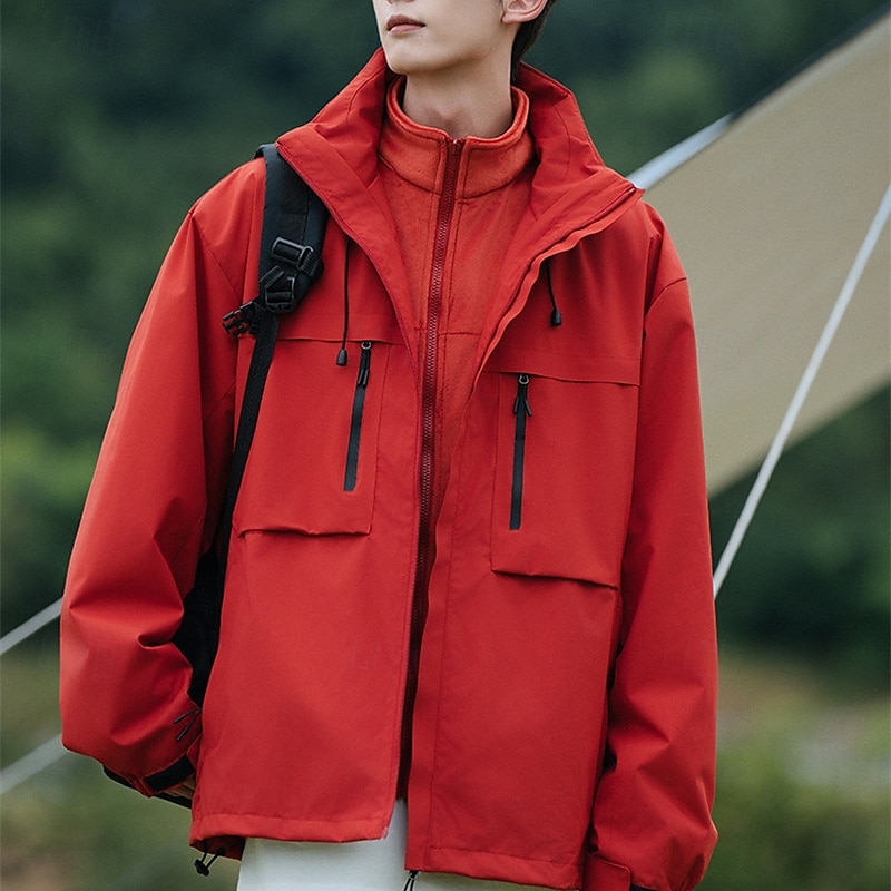 Women's Softshell Jacket Hiking Jacket Winter Outdoor Color Block Thermal Warm Windproof Water Resistant 3-in-1 Jacket Winter Jacket Fleece Jackets Traveling Black Ivory Pink Red Orange 2025 - $108.99 –P14