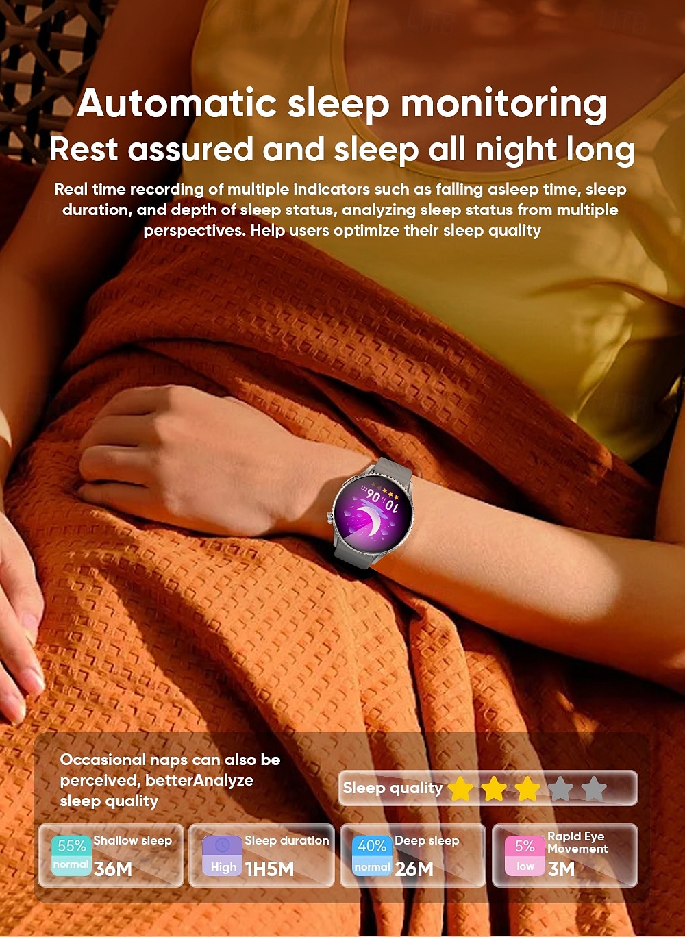 iMosi MT800 Smart Watch 1.56 inch Smartwatch Fitness Running Watch Bluetooth ECG+PPG Temperature Monitoring Pedometer Compatible with Android iOS Women Men Hands-Free Calls Waterproof Media Control 2025 - $78.99 –P9