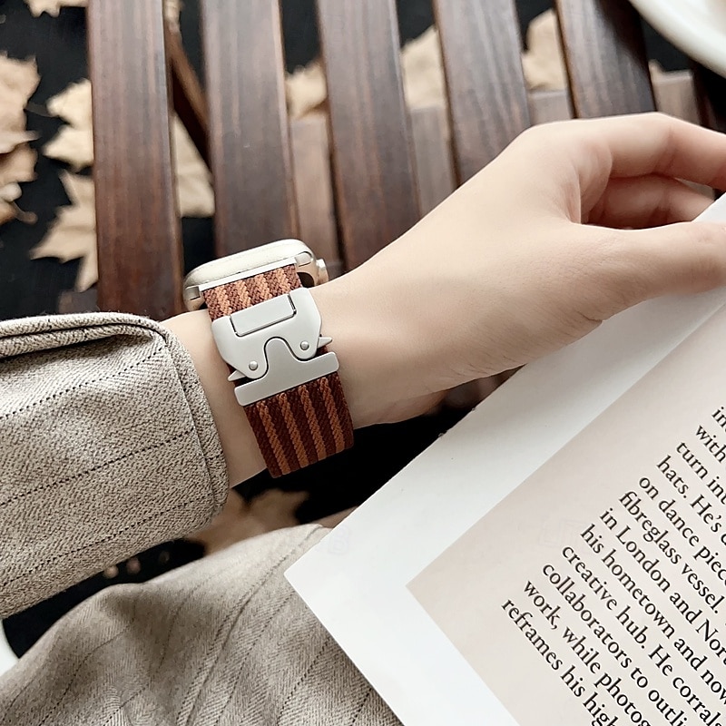 Solo Loop Совместим с Ремешок для часов Apple Watch 38мм 40мм 41мм 42мм 44мм 45мм 49мм Регулируется Материал Сменный ремешок для часов для iwatch Ultra 2 Series 9 8 7 SE 6 5 4 3 2 1 2025 - $16.99 –P5