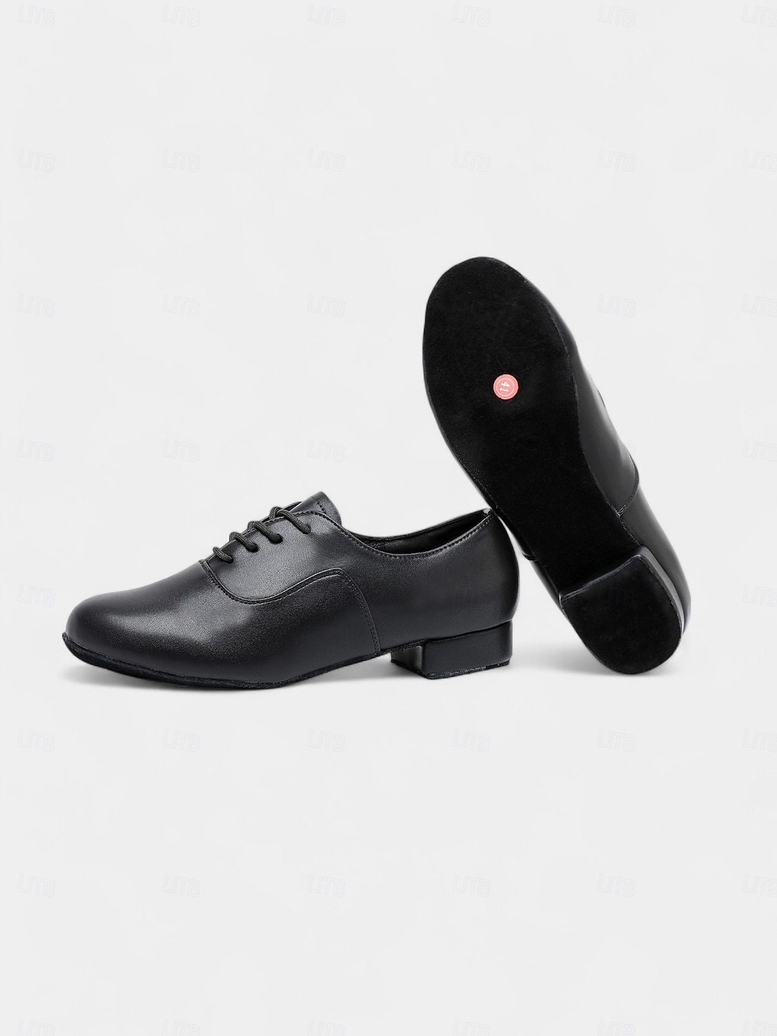 schwarze Tanzschuhe zum Schnüren für Herren mit weicher Wildledersohle und klassischem Design – ideal für Standard-, lateinamerikanische und Bühnenauftritte 2025 - $34.99 –P3
