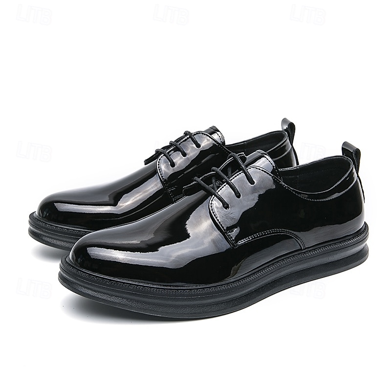 scarpe oxford stringate in similpelle bianca da uomo – eleganti scarpe formali per matrimoni, affari e occasioni speciali del 2025 a $46.99 –P3