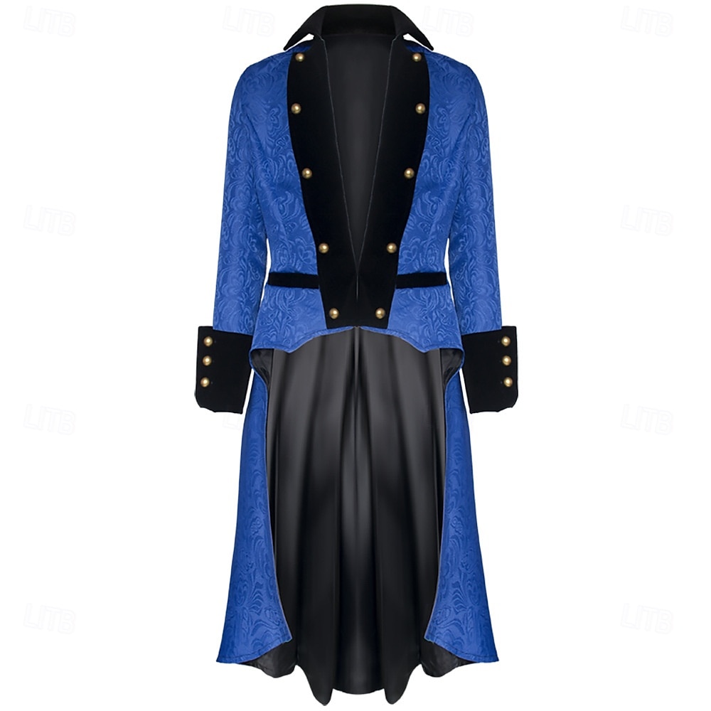 Punk y gótico Renacimiento siglo 17 Abrigo Chaqueta Gabardina Caballero Noble Hombre Víspera de Todos los Santos Carnaval Mascarada Evento / Fiesta Mascarada Feria del Renacimiento Adulto Chaqueta 2025 - $49.99 –P12