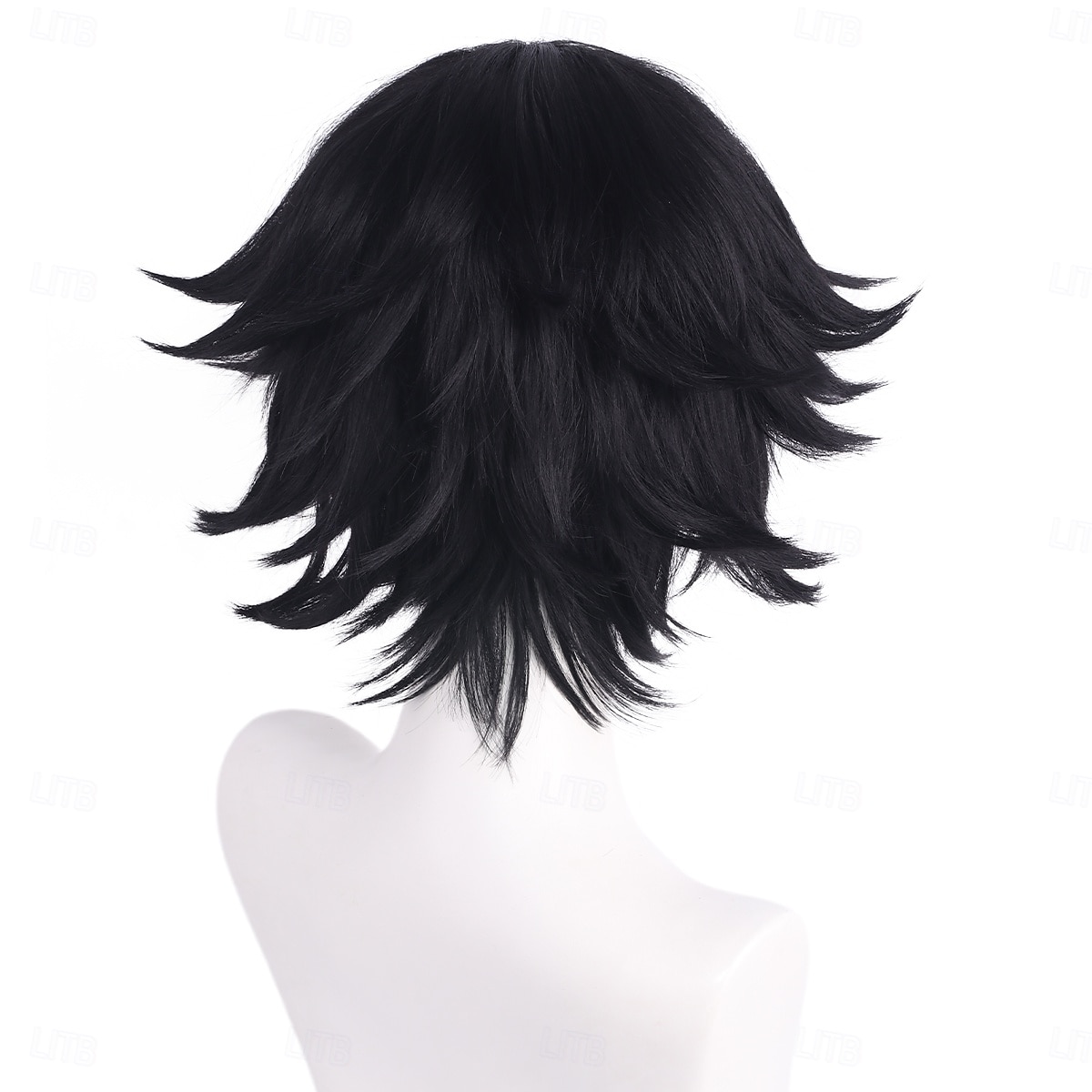 Cosplay Kostüm Perücke Federleichte Locken Natürlich gewellt Kurzer Bob Gerader Pony Mit Pony Maschinell gefertigt Perücke Kurz Natürlich Schwarz Synthetische Haare Herren Klassisch Komfortabel 2025 - $27.99 –P2