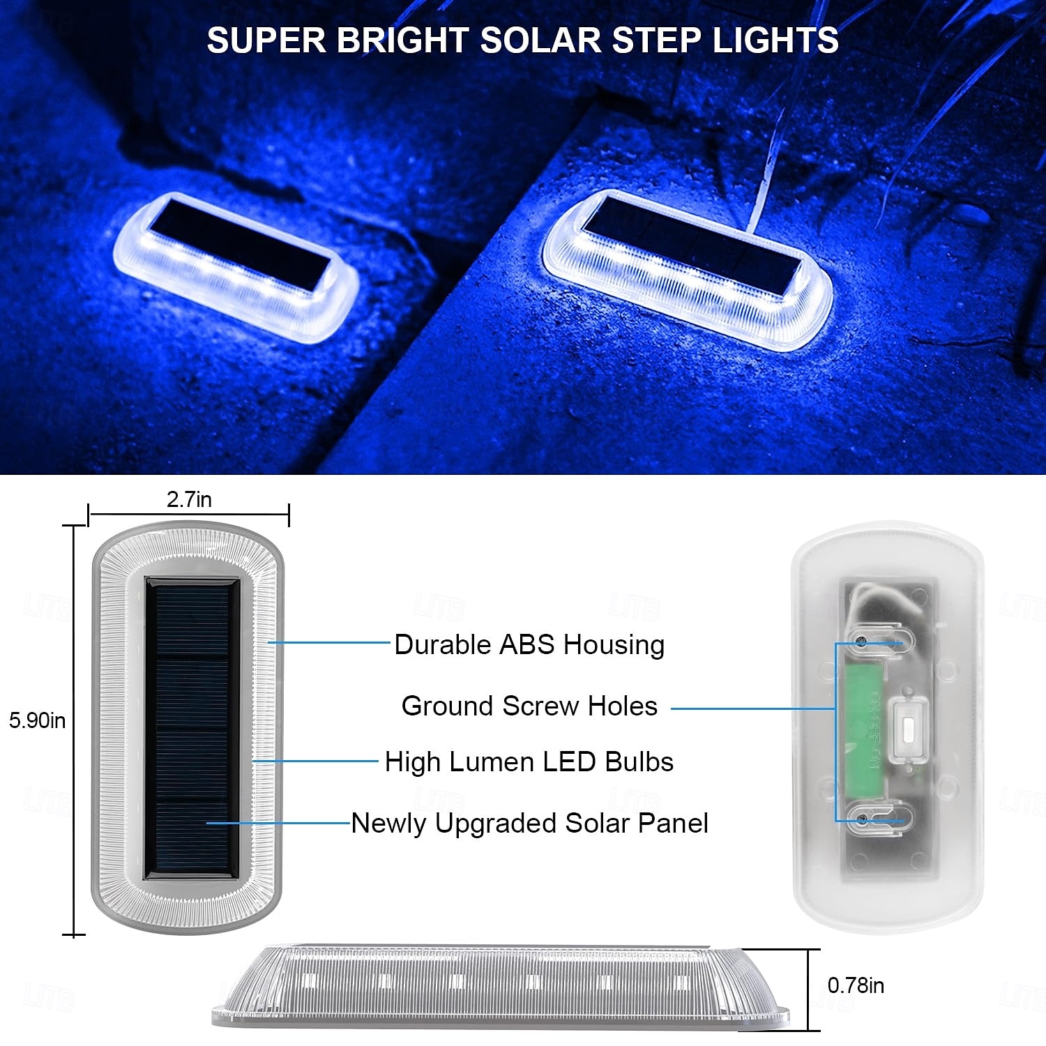 1PC Outdoor Solar Deck Light - IP65 Waterproof LED Buried Light for Courtyard, Garden, Balcony, Fence and Staircase Lighting 2025 - $14.99 –P7