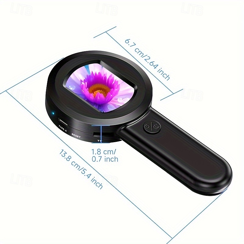 Digital Microscope 100X Coin Microscope with 2-inch Screen Magnifying Glass with Light White & UVWindows Compatible 2025 - $54.99 –P2