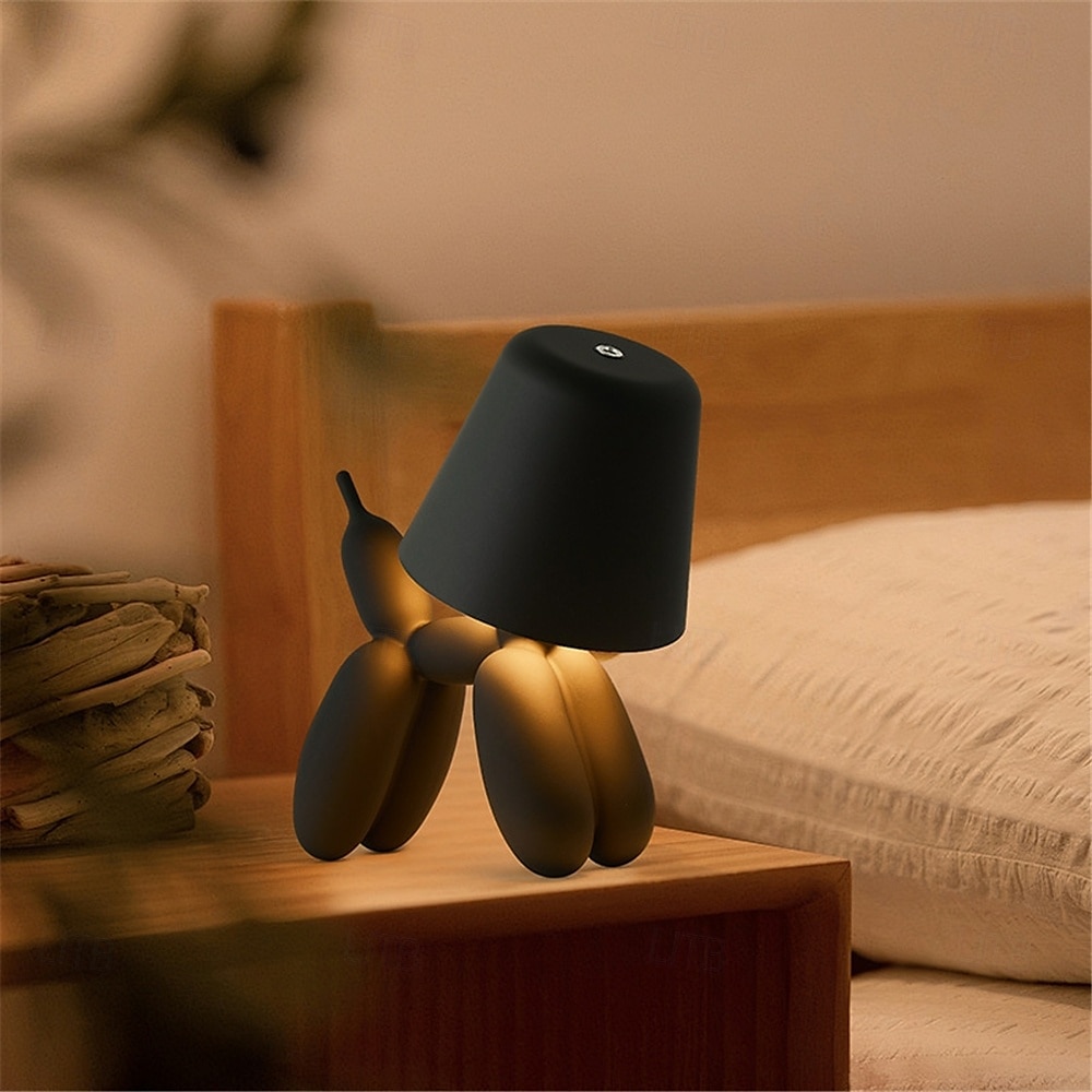 Candeeiro de mesa de cão de máquina de desenho animado - regulação por toque &combinação de cores, luz noturna LED alimentada por USB para uso em leitura interna de 2025 por $54.99 –P5