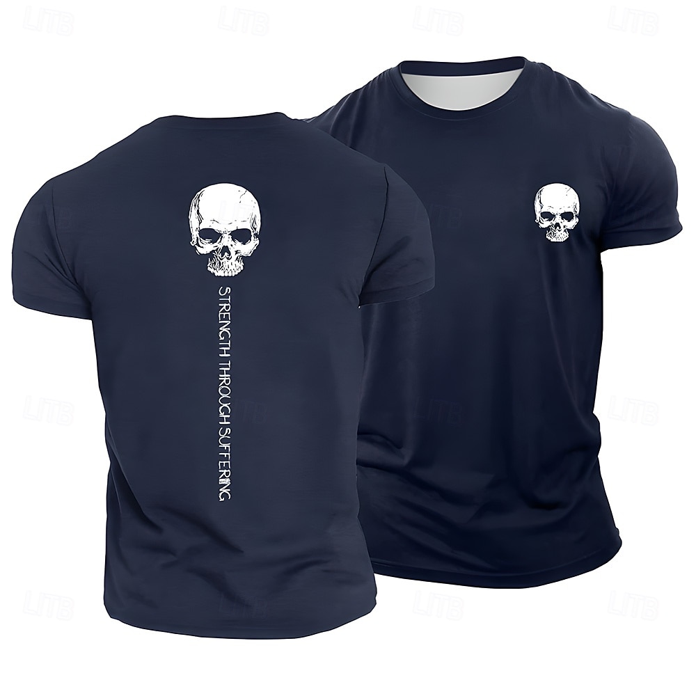 Herre Hodeskaller Morsom T skjorte Kortermet T skjorte 3D-utskrift Crew-hals Skjorte Mote Daglig Gate Daglig Svart Blå Grønn Sommer Vår Klær S M L XL XXL XXXL 2025 - $17.99 –P5