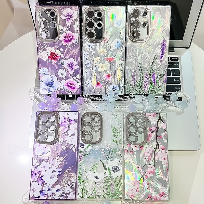 телефон Кейс для Назначение SSamsung Galaxy S24 Ultra S24 Plus S24 S24 ФЭ S23 Ultra А55 А35 А25 А15 5Г S25 Ультра Кейс на заднюю панель с ремешком на запястье Защита от удара Ретро ТПУ ПК 2025 - $15.99 –P1