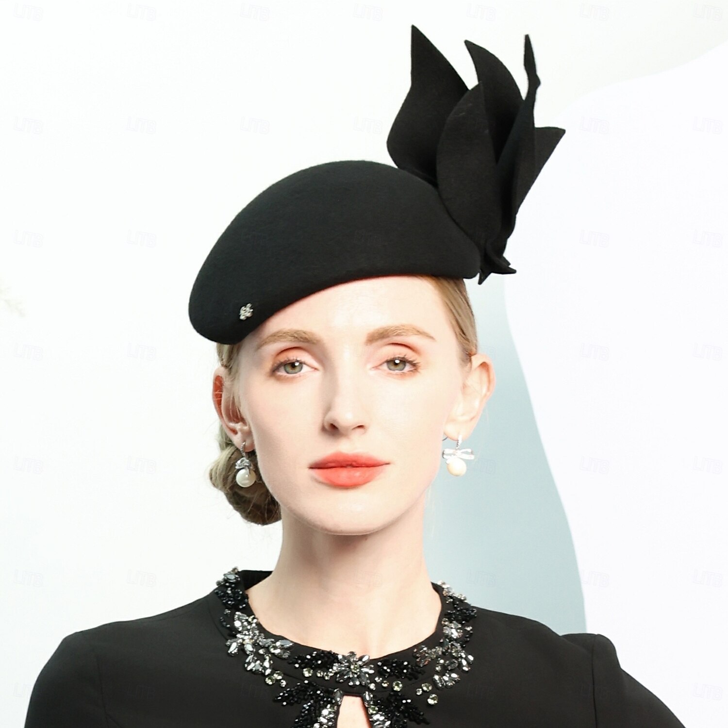 Hats 100% Wool Saucer Hat Top Hat Wedding Evening Party Elegant Wedding With Flower Pure Color Headpiece Headwear 2025 - $37.99 –P7