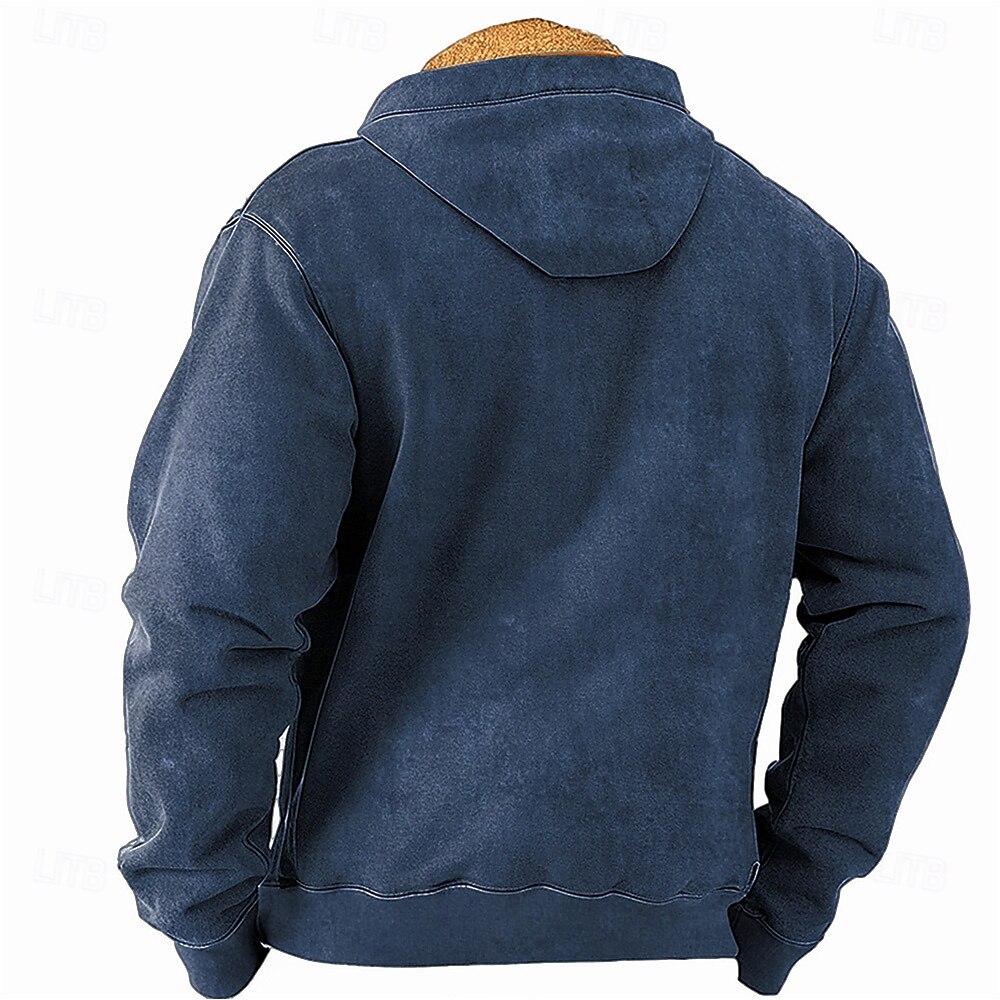 Homme Croix Toison Sweats à Capuche Sweat à capuche Sweat à capuche Capuche Mode 3D effet Vacances Chasse Bleu Marron Zippé Poche Automne Hiver Designer de 2025 ? $42.99 –P2