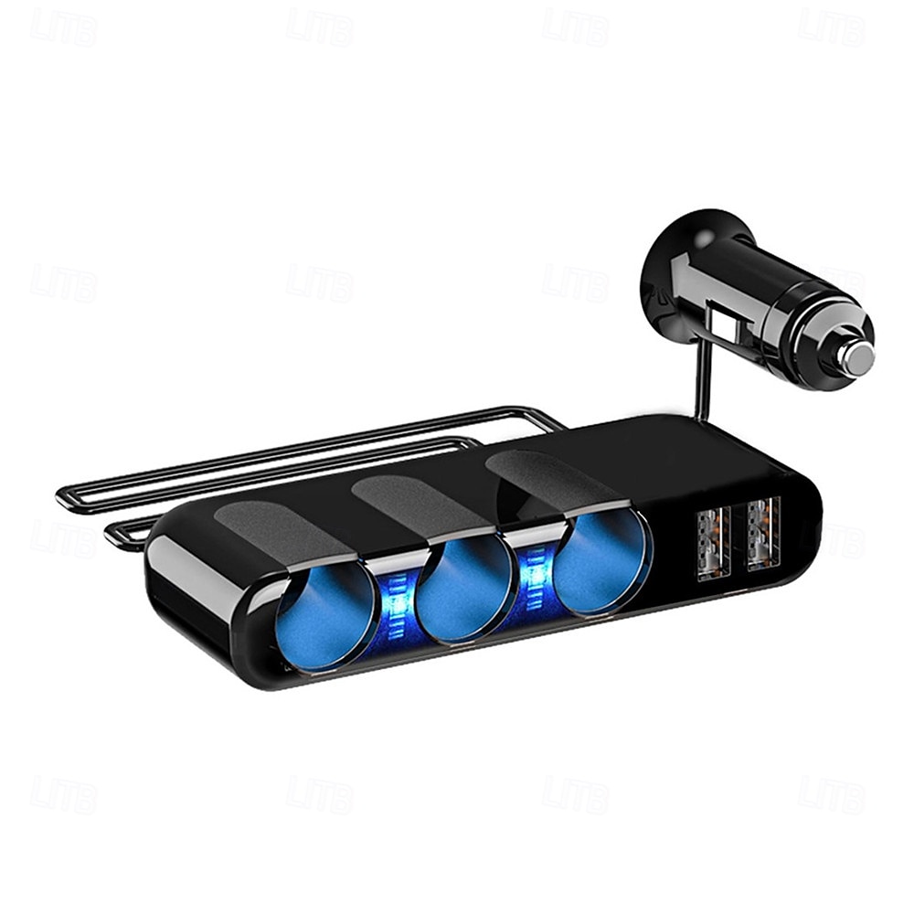 3cestná zásuvka do autozapalovače rozdělovač dual usb nabíječka do auta rozdělovač adaptér 5v 3.5a 120w univerzální zásuvka do zapalovače s LED světly vhodná pro telefony gps dvr nabíjení 2025 - $34.99 –P1