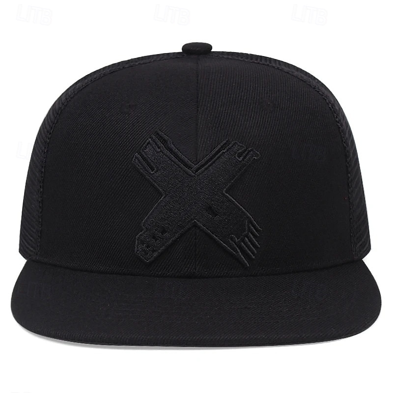 Herren Snapback Cap Cap Basecap Sonnenhut Kappe Mesh-Kappe Schwarz Weiß Baumwolle Gitter Netzrücken Modisch Brautkleider schlicht Strasse Täglich Graphic Einstellbar Sonnenschutz Atmungsaktiv 2025 - $7.99 –P3