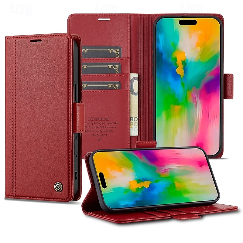 Phone Case For iPhone 16 Pro Max Plus iPhone 15 Pro Max Plus iPhone 14 13 12 11 Pro Max Plus Mini Flip Cover with Stand Holder Card Slot Shockproof Retro TPU PU Leather 2025 - $16.99 –P3