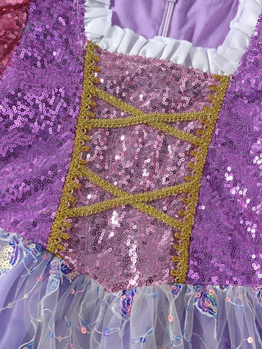 Prinses Sprookje Sofia Bloemenmeisje jurk Thema feestkostuum Tule jurken Carnavalskostuum Led-verlichting for Voor meisjes Kinderen Halloween Carnaval Mardi Gras Feest Prestatie Toneel 2026 - $51.99 –P7