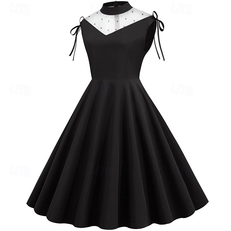 Elegant klasické 1950 Rochii Linia -A Pentru femei ziua îndragostiților Evenimente / Petrecere Dată Petrecere ceai Adulți Rochie Primavara vara 2025 - $21.99 –P11