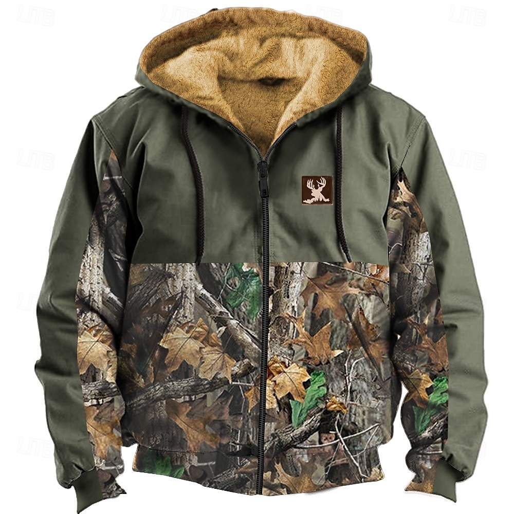 Per uomo Cervo Vello Felpe Felpa Felpa con cappuccio Felpa con cappuccio Con cappuccio Di tendenza Stampa 3D Da mare Da caccia Marrone Verde A cordoncino Autunno Inverno progettista del 2025 a $49.99 –P4