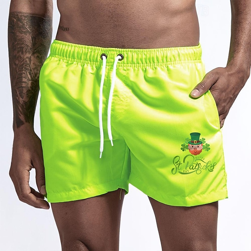 Men's Swim Trunks Swim Shorts Board Shorts Bathing Suit Drawstring Mesh Lining with Pockets Swimming Surfing Beach Water Sports Printed Summer Spring 2025 - $12.99 –P7