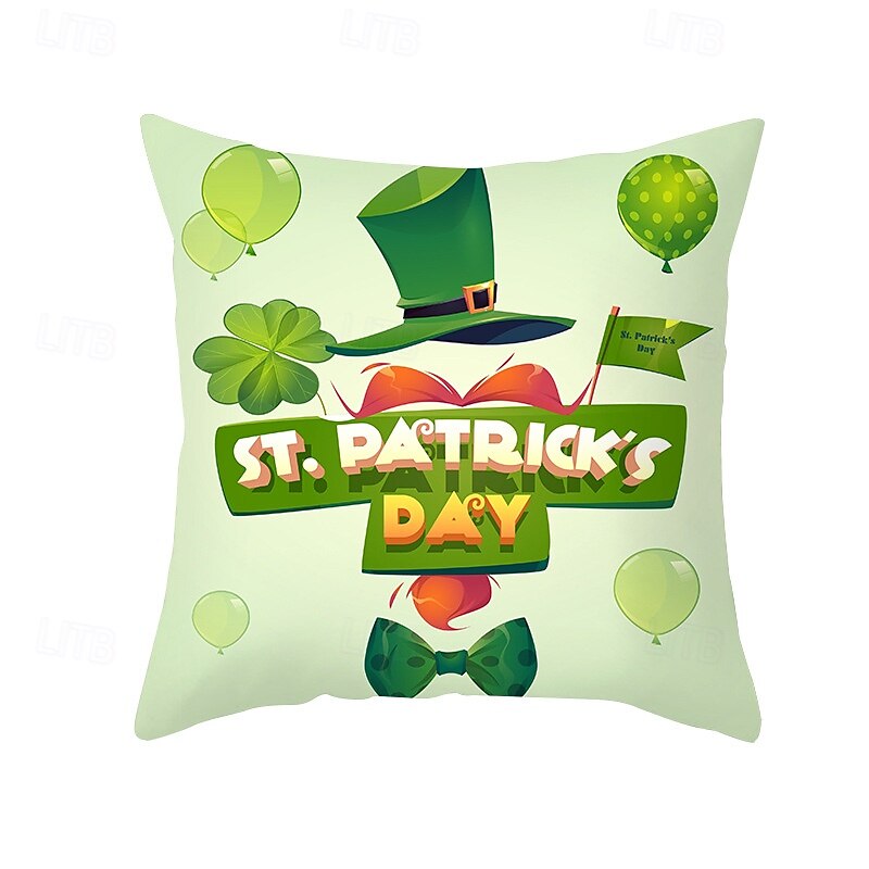 husă de perne decorativă ziua Sfântului patrick 1 bucată shamrock husă de pernă pătrată moale față de pernă pentru dormitor living canapea canapea scaun 2025 - $12.99 –P11