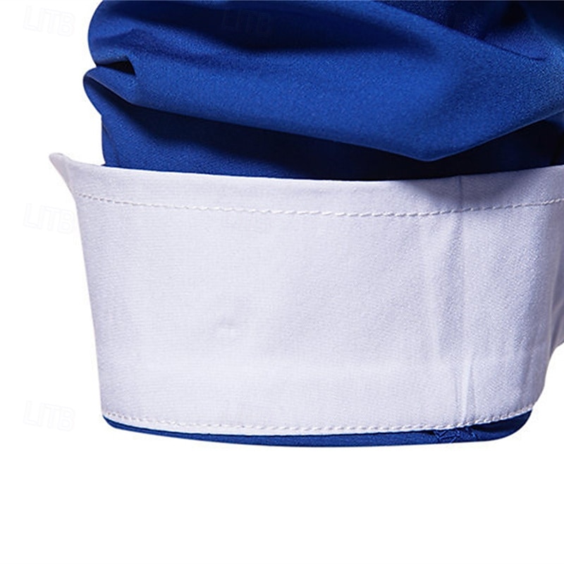 Herren Hemd Oberhemd Knopfhemd Farbblock Hochzeit Party Schwarz Weiß Marineblau Blau Langarm Kargen Frühling & Herbst Bekleidung 2025 - $28.99 –P20