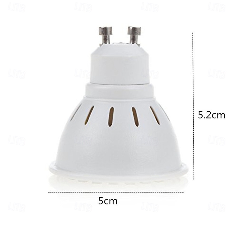 2025年 10個gu10 LEDスポットライト電球 - AC 220V、2835 SMD LEDランプ、48/60/80 LED、家庭やオフィス用の省エネ屋内照明  コレクション – $25.99 –P3