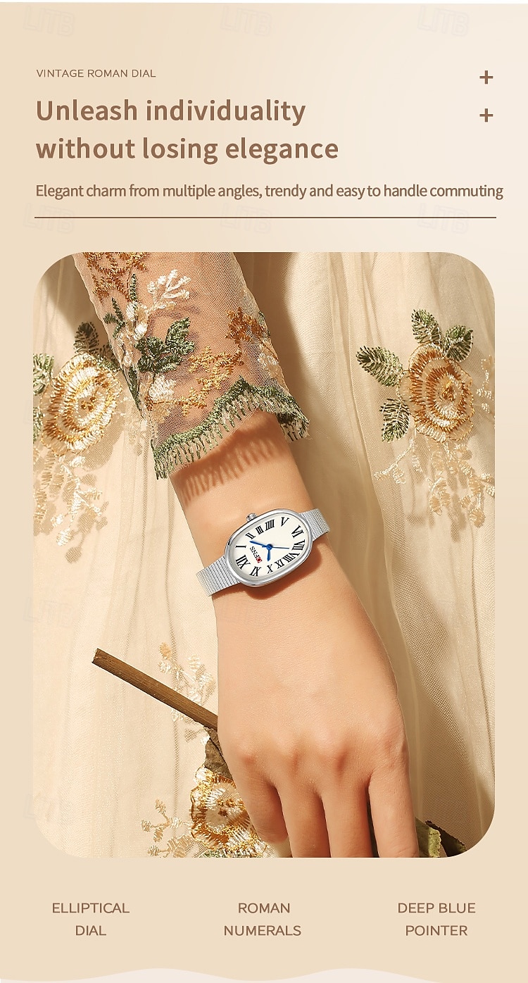 Women Quartz Watch Minimalist Luxury Fashion Business Waterproof PU Leather Stainless Steel Strap Watch 2025 - $38.99 –P8