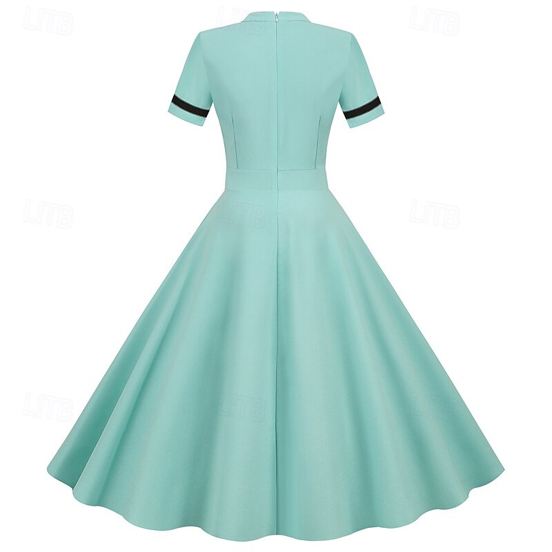 Elegant Klassisk Femtiotal Klänningar A-linje Dam alla hjärtans dag Fest Datum Tebjudning Vuxna Klänning Vår & sommar 2025 - $24.99 –P6