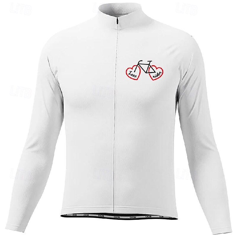 Herr Cykeltröja Grafisk Bokstav & Nummer Långärmad Cykel T-shirt Tröja med 3 bakfickor Bergscykling Snabb tork Anatomisk design Uppsugande Andningsfunktion sporter Mörkrosa Vit Rosa Kläder 2025 - $28.99 –P11