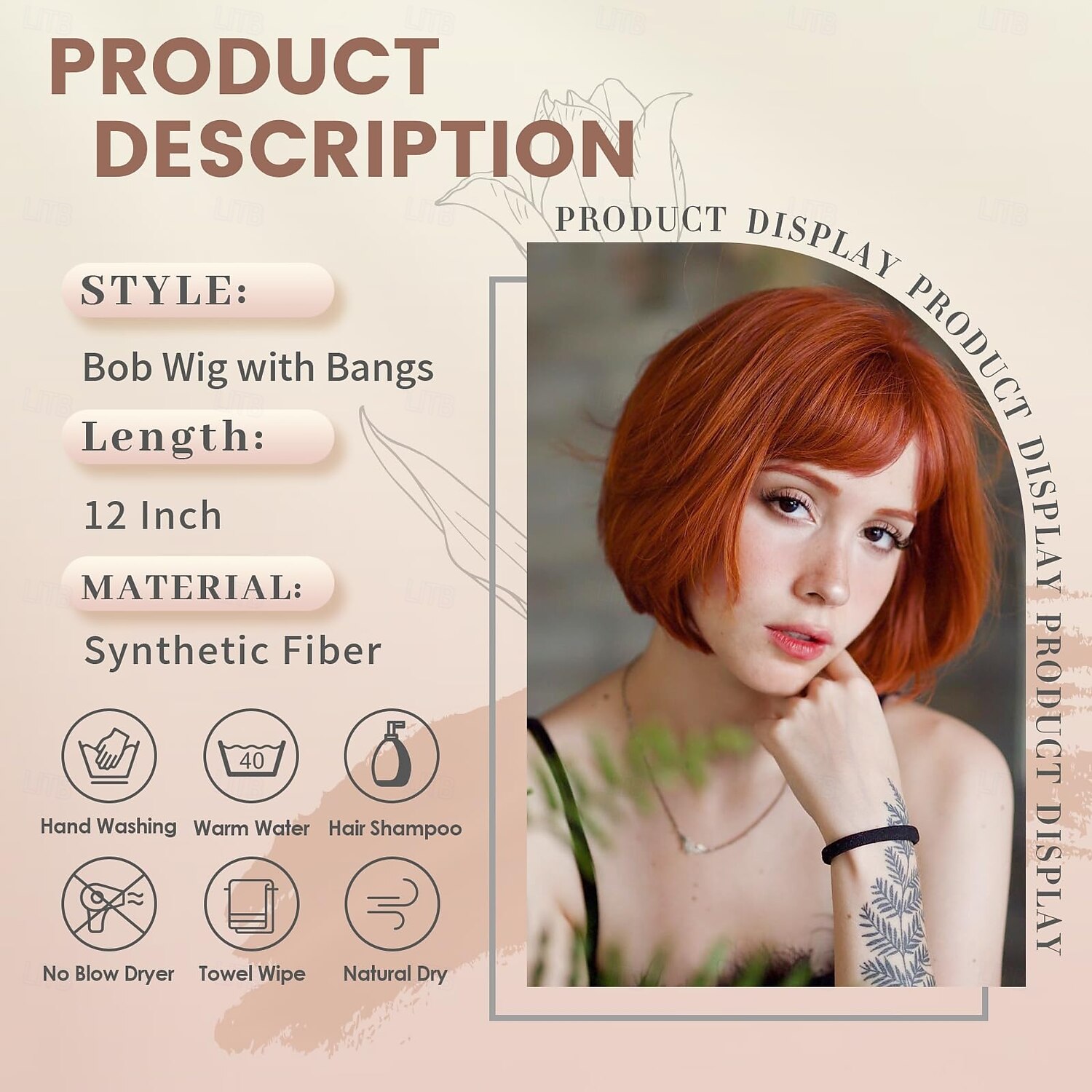 Bob Wig with Bangs Short Wig for Women, Cosplay Wig Easy to Wear, Straight Bob Wig for White Women, Synthetic Wig for Everyday, Party and Halloween 2025 - $18.49 –P6