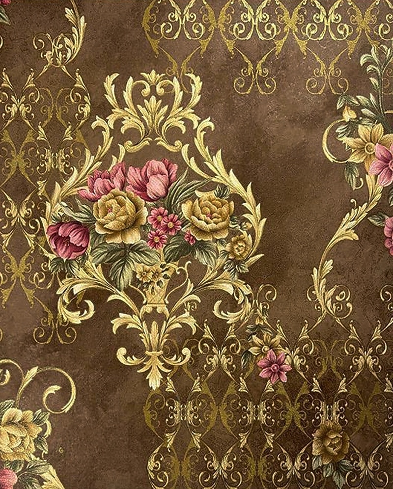 1 rulle 3d europeisk damast icke självhäftande tapet präglad sovrum sänggavel vardagsrum bakgrund väggdekoration vattentät tapet 950x53cm/374x20.87inch 2026 - $47.99 –P7