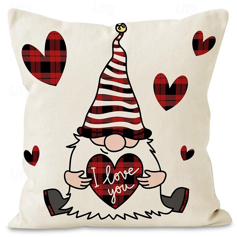 Wedding Heart Gnomes Decorative Toss Pillows Cover 1PC Soft Square Cushion Case Pillowcase for Bedroom Livingroom Sofa Couch Chair 2025 - $12.99 –P7