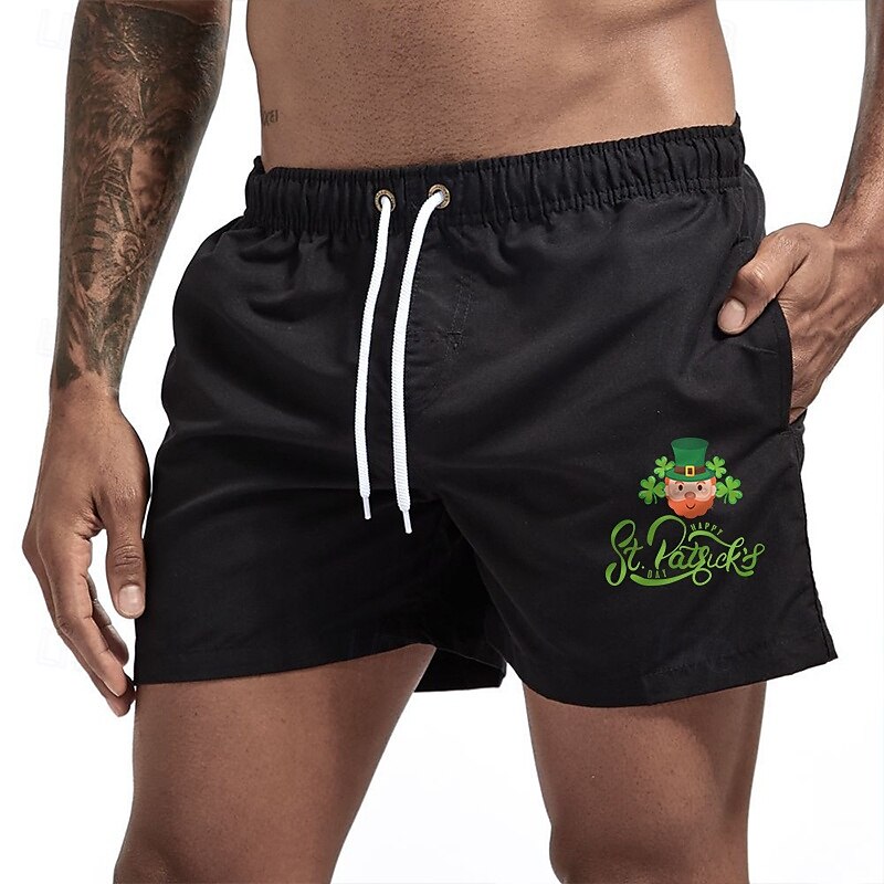 Men's Swim Trunks Swim Shorts Board Shorts Bathing Suit Drawstring Mesh Lining with Pockets Swimming Surfing Beach Water Sports Printed Summer Spring 2025 - $12.99 –P3