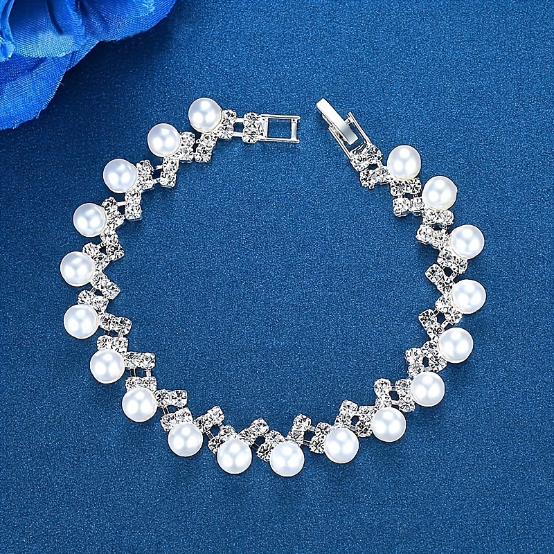 Mujer Brazalete Lujoso Precioso Elegante Legierung Pulsera pulsera Plata Para Fiesta 2025 - $29.99 –P1