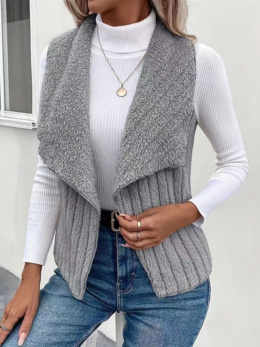 Femme Veste décontractée Extérieur Patchwork Couleur unie Coupe Vent Mode Standard Vêtements d'extérieur Sans Manches Automne gris rosé pâle S de 2025 ? $22.99 –P7