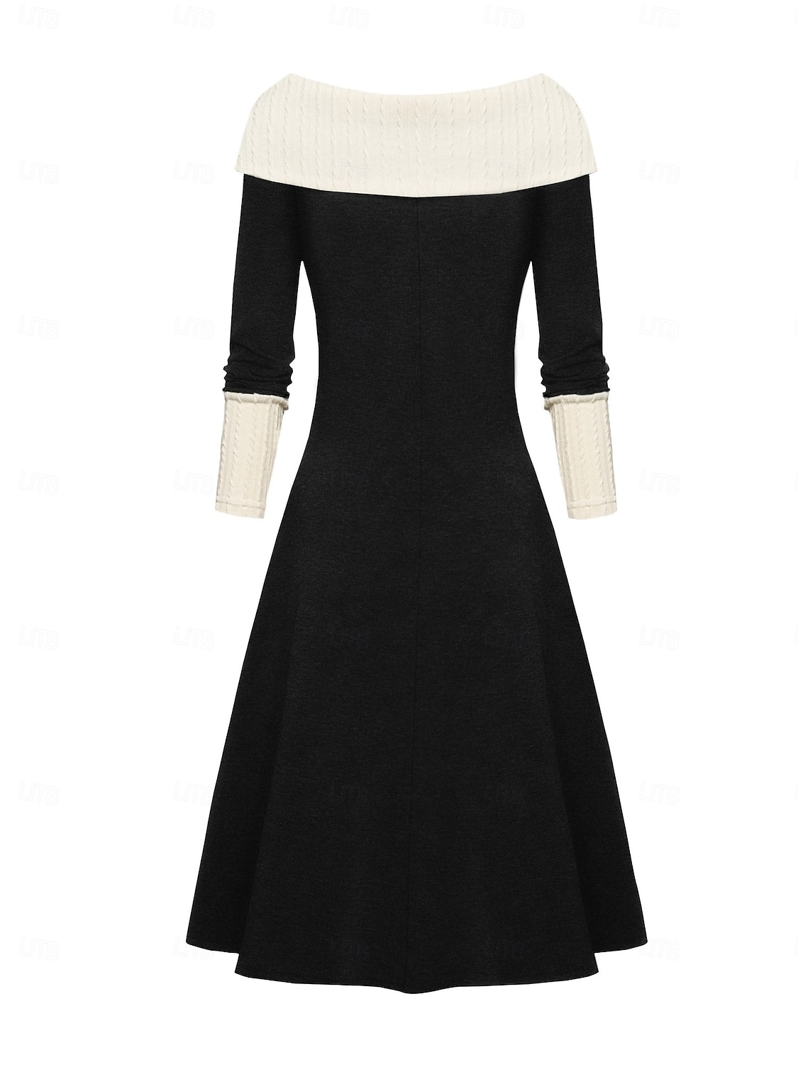 Retro / vintage 1950-tallet Punk og gotisk Kjoler Strikkekjole Flare kjole Kostyme Dame Nytt År Fest Fritid / hverdag Utdrikningslag Voksne Kjole 2026 - $26.99 –P4