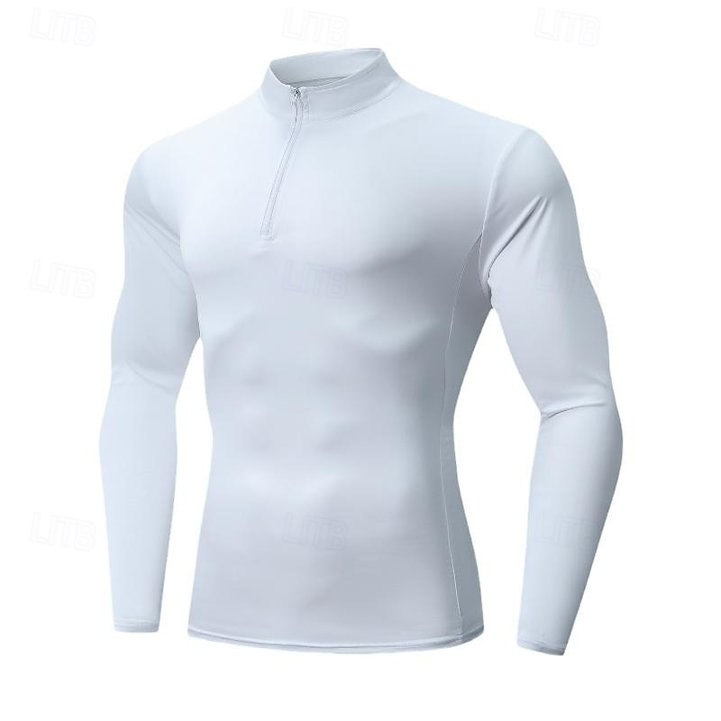 Men's Polo Shirts Golf Polos Shirts Formal Casual Quarter Zip Long Sleeve Fashion Comfortable Solid Color Zip Up Quick Dry Summer Spring Fall Black White Polo Shirts 2025 - $18.99 –P3