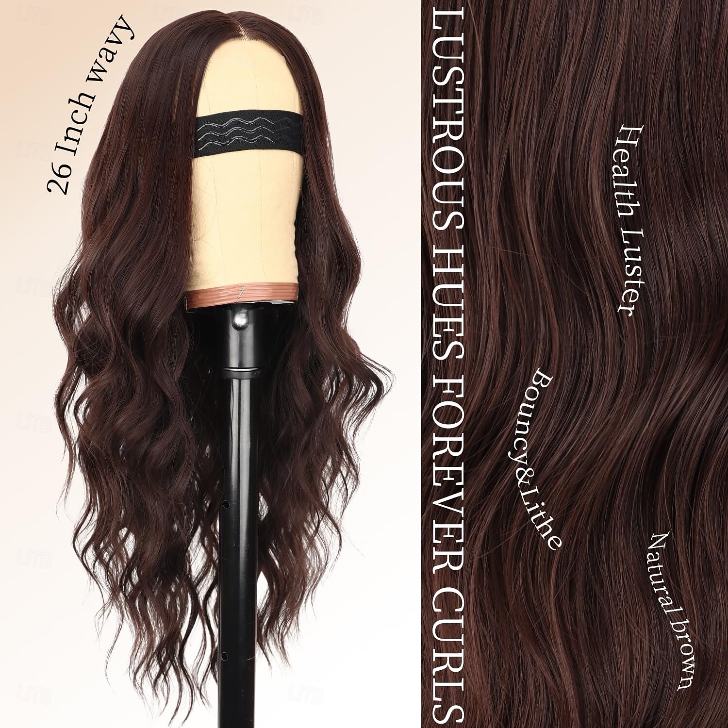 Wig for Women Long Wavy Lace Hairline Wig Middle Part Synthetic Heat Resistant Wig for Daily Party 2026 - $19.99 –P7
