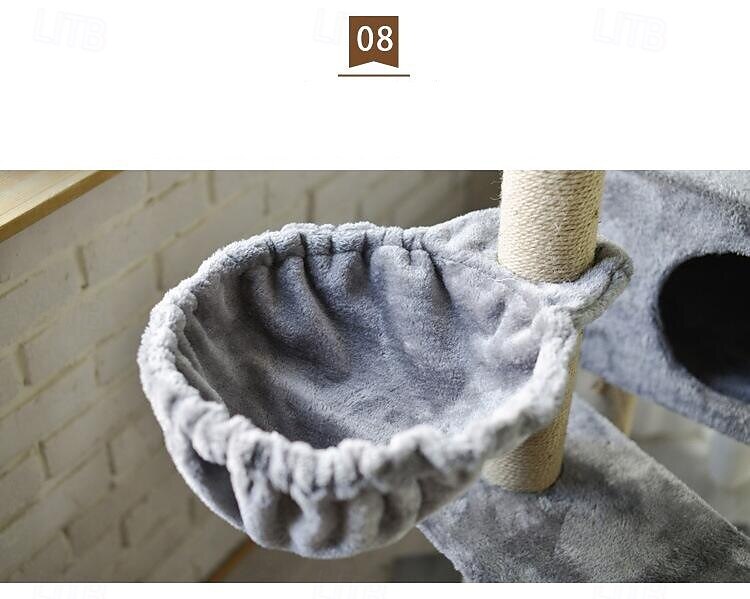 Cat Cat Tree Cat Tower Solid Colored Classic Durable Easy to Install Casual / Daily Safety Special Material for Large Cats 2025 - $334.79 –P12