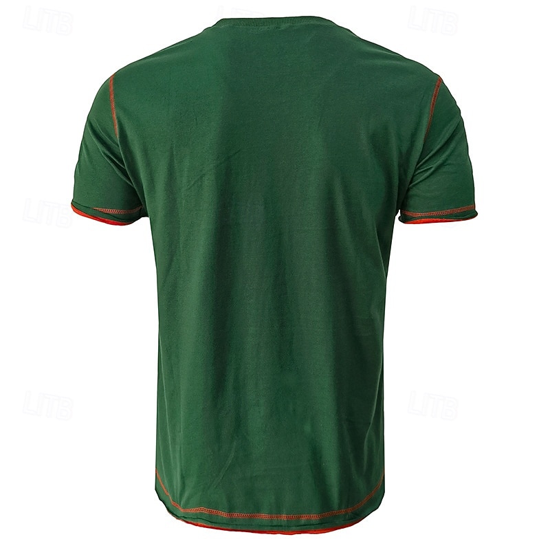 Men's Tee Top Short Sleeve Crew Neck Summer Spring Color Block Fashion Designer Sporty Outdoor Casual Activewear Light Blue Black White Top Tee for Men 2026 - $18.99 –P8