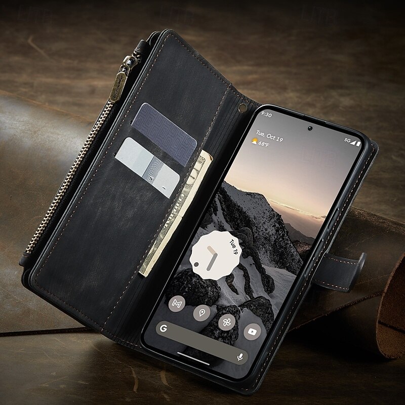 téléphone Coque Pour Google Pixel 9 Pro Pixel 9 Pro XL Pixel 8 Pro Pixel 8 Pixel 9 Portefeuille Avec Support Magnétique fermeture Éclair Rétro TPU faux cuir de 2025 ? $24.99 –P2